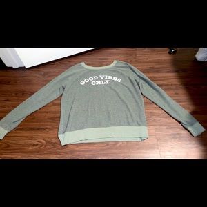 “good vibes only” sweater